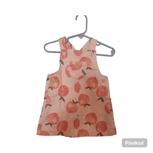 Carter's Pink Peach Print Pinafore Dress